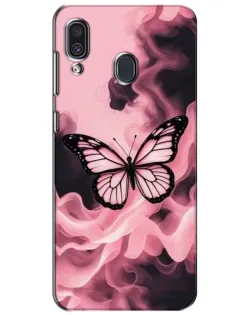 Чехол для Samsung Galaxy A30 2019 (A305F) с картинкой «Бабочка в дыму»