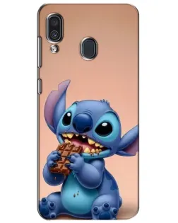 Чехол для Samsung Galaxy A30 2019 (A305F) с картинкой «Стич ест шоколад» Чехол для Samsung Galaxy A30 2019 (A305F) с картинкой «Стич ест шоколад»