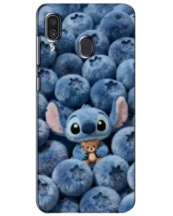 Чехол для Samsung Galaxy A30 2019 (A305F) с картинкой «Стич и голубика» Чехол для Samsung Galaxy A30 2019 (A305F) с картинкой «Стич и голубика»
