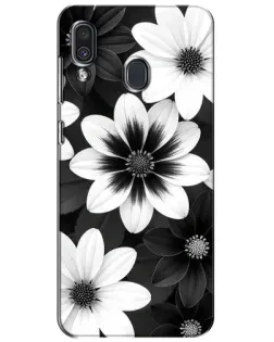 Чехол для Samsung Galaxy A30 2019 (A305F) с картинкой «Монохромные астры» Чехол для Samsung Galaxy A30 2019 (A305F) с картинкой «Монохромные астры»