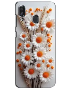 Чехол для Samsung Galaxy A30 2019 (A305F) с картинкой «Белые сухоцветы» Чехол для Samsung Galaxy A30 2019 (A305F) с картинкой «Белые сухоцветы»