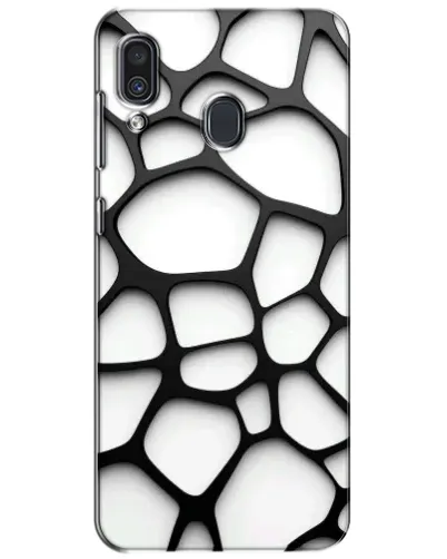 Чехол для Samsung Galaxy A30 2019 (A305F) с картинкой «Белая объемная сетка»