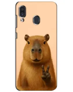 Чехол для Samsung Galaxy A30 2019 (A305F) с картинкой «Капибара виктория» Чехол для Samsung Galaxy A30 2019 (A305F) с картинкой «Капибара виктория»