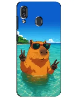Чехол для Samsung Galaxy A30 2019 (A305F) с картинкой «Морская капибара» Чехол для Samsung Galaxy A30 2019 (A305F) с картинкой «Морская капибара»