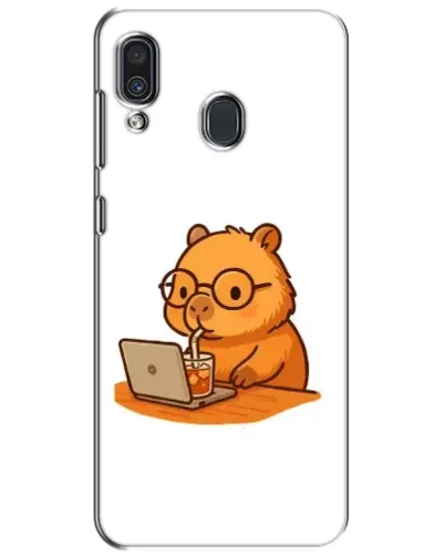 Чехол для Samsung Galaxy A30 2019 (A305F) с картинкой «Капибара с ноутбуком» Чехол для Samsung Galaxy A30 2019 (A305F) с картинкой «Капибара с ноутбуком»