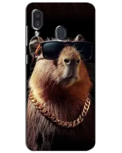 Чехол для Samsung Galaxy A30 2019 (A305F) с картинкой «Капибара золотая цепь» Чехол для Samsung Galaxy A30 2019 (A305F) с картинкой «Капибара золотая цепь»