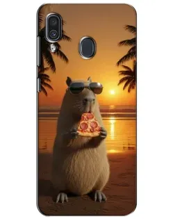 Чехол для Samsung Galaxy A30 2019 (A305F) с картинкой «Капибара с пиццей» Чехол для Samsung Galaxy A30 2019 (A305F) с картинкой «Капибара с пиццей»