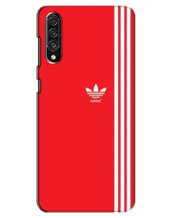 Чехол для Samsung Galaxy A30s (A307) с картинкой «Красный минимализм Adidas»