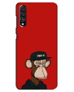 Чехол для Samsung Galaxy A30s (A307) с картинкой «Bored Ape — красный фон» Чехол для Samsung Galaxy A30s (A307) с картинкой «Bored Ape — красный фон»
