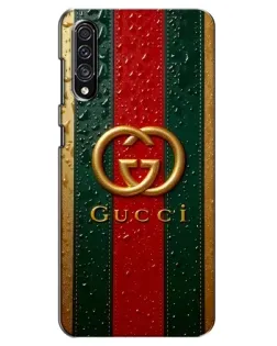 Чехол для Samsung Galaxy A30s (A307) с картинкой «Gucci — фирменная полоса и золото» Чехол для Samsung Galaxy A30s (A307) с картинкой «Gucci — фирменная полоса и золото»