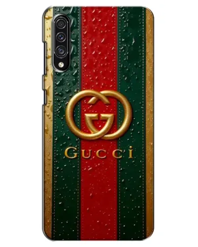Чехол для Samsung Galaxy A30s (A307) с картинкой «Gucci — фирменная полоса и золото» Чехол для Samsung Galaxy A30s (A307) с картинкой «Gucci — фирменная полоса и золото»