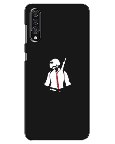 Чехол для Samsung Galaxy A30s (A307) с картинкой «PUBG — силуэт воина»