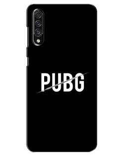 Чехол для Samsung Galaxy A30s (A307) с картинкой «PUBG — белый логотип»