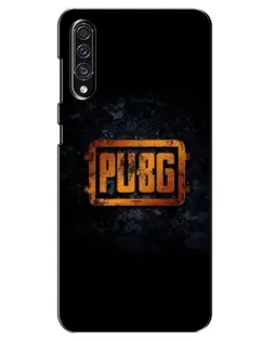 Чехол для Samsung Galaxy A30s (A307) с картинкой «PUBG — золотой логотип»