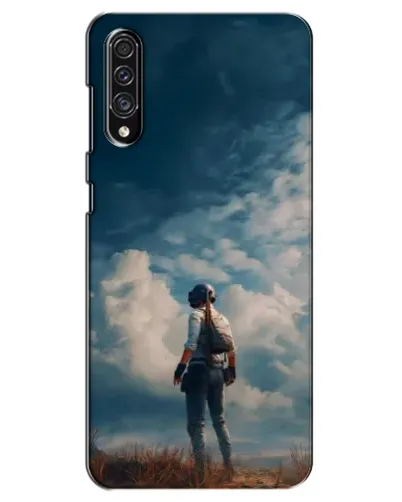 Чехол для Samsung Galaxy A30s (A307) с картинкой «Герой PUBG на скале»