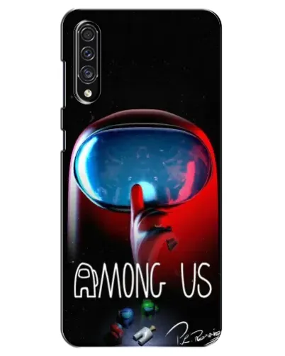 Чехол для Samsung Galaxy A30s (A307) с картинкой «Красный импостер — макро»