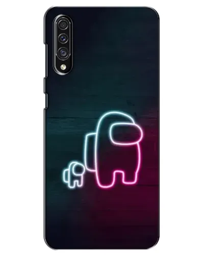 Чехол для Samsung Galaxy A30s (A307) с картинкой «Among Us неон-арт»