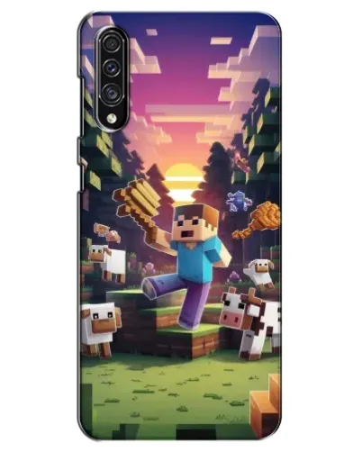 Чехол для Samsung Galaxy A30s (A307) с картинкой «Стив на ферме»