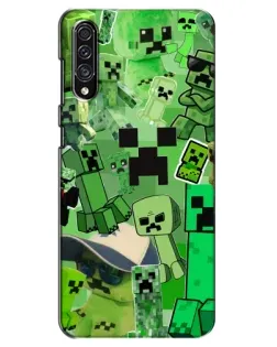 Чехол для Samsung Galaxy A30s (A307) с картинкой «Криперы Minecraft»