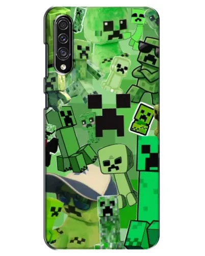 Чехол для Samsung Galaxy A30s (A307) с картинкой «Криперы Minecraft»
