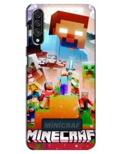 Чехол для Samsung Galaxy A30s (A307) с картинкой «Minecraft герои игры»