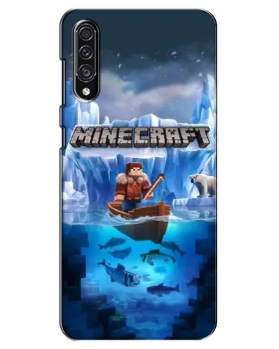 Чехол для Samsung Galaxy A30s (A307) с картинкой «Minecraft ледяной мир»
