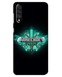 Чехол для Samsung Galaxy A30s (A307) с картинкой «Minecraft Diamond лого»
