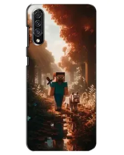 Чехол для Samsung Galaxy A30s (A307) с картинкой «Стив в лесу»