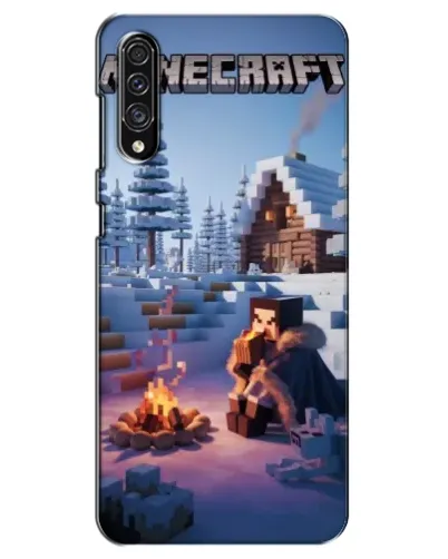 Чехол для Samsung Galaxy A30s (A307) с картинкой «Зимний Minecraft»