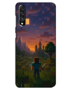 Чехол для Samsung Galaxy A30s (A307) с картинкой «Стив у башни»