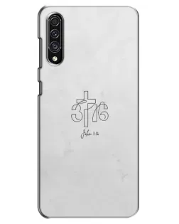 Чехол для Samsung Galaxy A30s (A307) с картинкой «Иоанна 3:16 Крест»