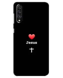 Чехол для Samsung Galaxy A30s (A307) с картинкой «Сердце - Jesus»