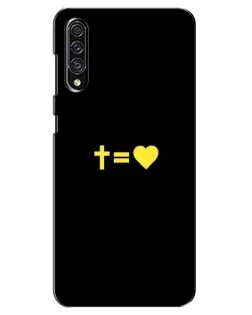 Чехол для Samsung Galaxy A30s (A307) с картинкой «Сердце и Крест»