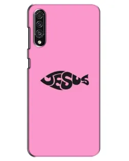 Чехол для Samsung Galaxy A30s (A307) с картинкой «Розовый символ  Jesus»