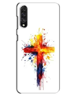 Чехол для Samsung Galaxy A30s (A307) с картинкой «Акварельный крест»