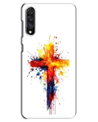 Чехол для Samsung Galaxy A30s (A307) с картинкой «Акварельный крест»