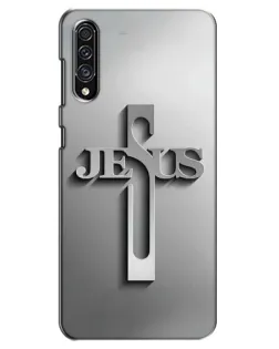 Чехол для Samsung Galaxy A30s (A307) с картинкой «Металлический крест Jesus»
