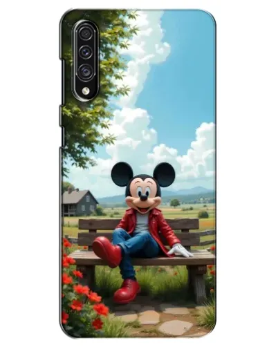 Чехол для Samsung Galaxy A30s (A307) с картинкой «Микки на скамейке»