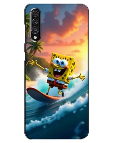 Чехол для Samsung Galaxy A30s (A307) с картинкой «Губка Боб серфингист»