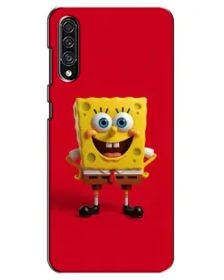 Чехол для Samsung Galaxy A30s (A307) с картинкой «Спанч Боб на красном»