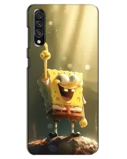Чехол для Samsung Galaxy A30s (A307) с картинкой «Сияющий Спанч Боб»