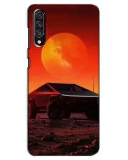 Чехол для Samsung Galaxy A30s (A307) с картинкой «Cybertruck на Марсе»