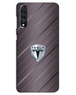 Чехол для Samsung Galaxy A30s (A307) с картинкой «Металлическая текстура Tesla»