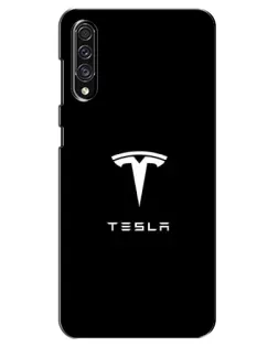 Чехол для Samsung Galaxy A30s (A307) с картинкой «Tesla White Logo»