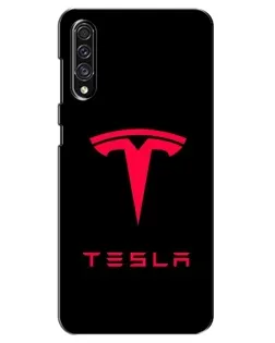 Чехол для Samsung Galaxy A30s (A307) с картинкой «Tesla Red Logo»