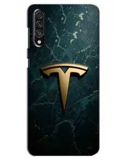 Чехол для Samsung Galaxy A30s (A307) с картинкой «Мраморная Tesla Gold»