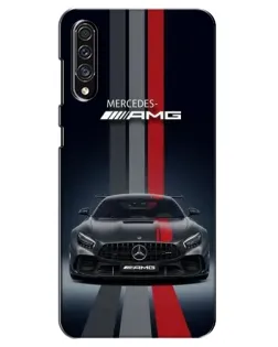 Чехол для Samsung Galaxy A30s (A307) с картинкой «Mercedes — белый карбон»
