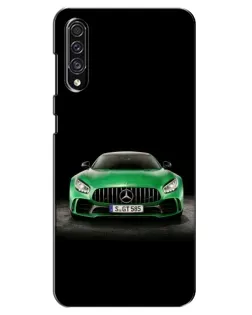 Чехол для Samsung Galaxy A30s (A307) с картинкой «Mercedes — неоновый лого»