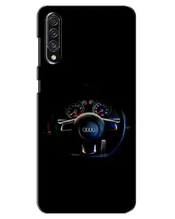 Чехол для Samsung Galaxy A30s (A307) с картинкой «Салон Audi — руль»