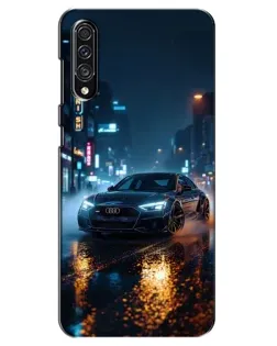 Чехол для Samsung Galaxy A30s (A307) с картинкой «Ночной город и Audi»